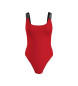 Calvin Klein Czerwony kostium kąpielowy z odkrytymi plecami