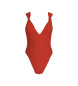 Calvin Klein Strukturerad Twist baddräkt röd