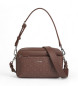 Calvin Klein Brown convertible logo messenger bag