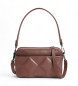 Calvin Klein Padded shoulder bag with brown flap