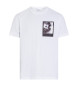 Calvin Klein Grafisk T-shirt med indrammet blomst hvid