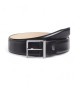 Calvin Klein Ceinture fixe en cuir noir