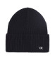 Calvin Klein Cashmere and wool blend knitted beanie black