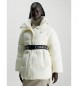 Calvin Klein Jeans Loose Fitted Down Coat With White Waist Belt