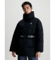 Calvin Klein Jeans Losvallende donzen mantel met riem zwart
