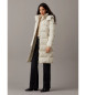 Calvin Klein Jeans Beige long hooded down coat with hood