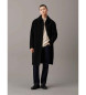 Calvin Klein Jeans Three-quarter length wool blend coat black