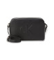 Calvin Klein Jeans Skuldertaske med logo, sort