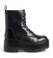 Calvin Klein Jeans Bottines en cuir noir  plateforme