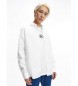 Calvin Klein Jeans Camicia con logo sul petto bianca