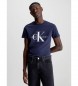 Calvin Klein Jeans T-shirt slim con monogramma blu navy