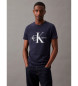 Calvin Klein Jeans T-shirt Monograma Slim Marinha