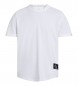 Calvin Klein Jeans Camiseta de algodón con insignia blanco