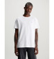 Calvin Klein Jeans T-Shirt de algodão com emblema branco