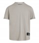 Calvin Klein Jeans T-shirt de algodo com emblema cinzento