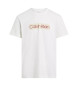 Calvin Klein Jeans Weies Kurzarm-T-Shirt mit Logodruck