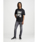 Calvin Klein Jeans T-shirt con logo diffuso nera