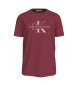 Calvin Klein Jeans Disrupted Outline T-shirt Monolog rødbrun