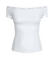 Calvin Klein Jeans Logo-Elastik-T-Shirt weiß