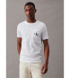 Calvin Klein Jeans T-shirt med monogram og lommer hvid