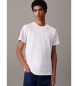 Calvin Klein Jeans Almindelig T-shirt med hvid vvet etiket