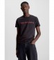 Calvin Klein Jeans Camiseta Slim Algodón Orgánico Logo negro, rojo