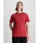 Calvin Klein Jeans Schmales T-Shirt mit rotem Logo