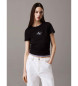 Calvin Klein Jeans T-shirt de corte justo com monograma preto