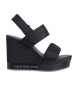 Calvin Klein Jeans Kline sandali s črno platformo -Višina klina 10,8 cm