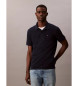 Calvin Klein Jeans Marineblaues Piqu-Poloshirt