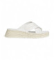 Calvin Klein Jeans Espadrille-sandaler med kilklack vit