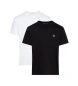 Calvin Klein Jeans Set de 2 camisetas con monograma blanco, negro