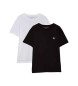 Calvin Klein Jeans Set de 2 camisetas con monograma negro, blanco