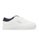 Calvin Klein Jeans Baskets basses à lacets en cuir blanc avec semelle cupsole classique