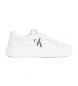 Calvin Klein Jeans Sneakers in pelle bianca con logo