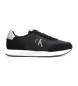 Calvin Klein Jeans Zapatillas de piel logotipo lateral negro