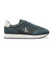 Calvin Klein Jeans Zapatillas de piel logotipo lateral verde