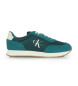 Calvin Klein Jeans Leren sneakers Retro Runner groen