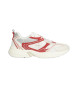 Calvin Klein Jeans Sneaker Retro Tennis in pelle beige e rossa