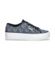 Calvin Klein Jeans Zapatillas de plataforma de jacquard con logo azul