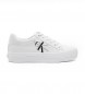 Calvin Klein Jeans Trainers Vulc Flatform Lace up white