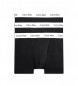 Calvin Klein Paket 3 bombažnih raztegljivih črnih bokseric