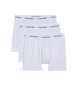 Calvin Klein Pack 3 long white boxer shorts