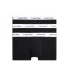 Calvin Klein Zestaw 3 bawełnianych elastycznych spodni z niskim stanem w kolorze czarnym