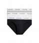 Calvin Klein 3-pack katoenen stretch slip grijs, wit, zwart
