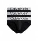 Calvin Klein Zestaw 3 majtek Steel Cotton w kolorze czarnym