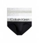 Calvin Klein 3 unidades de cuecas Steel Cotton preto, branco, cinzento