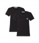 Pack deR 2 Camiseta Monogram Slim negro