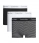 Calvin Klein Zestaw 3 bawełnianych elastycznych szortów z niskim stanem, czarny, biały