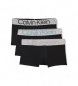 Calvin Klein Pack de 3 bóxers ajustados de tiro bajo Steel Micro negro